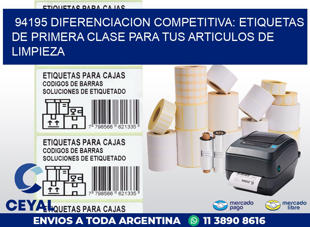 94195 DIFERENCIACION COMPETITIVA: ETIQUETAS DE PRIMERA CLASE PARA TUS ARTICULOS DE LIMPIEZA