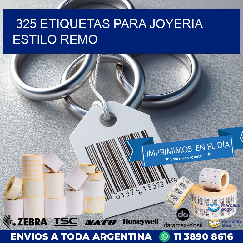 325 ETIQUETAS PARA JOYERIA ESTILO REMO