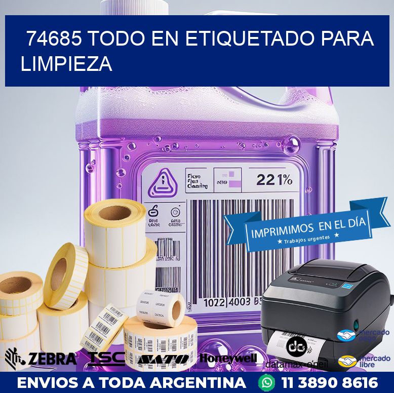 74685 TODO EN ETIQUETADO PARA LIMPIEZA