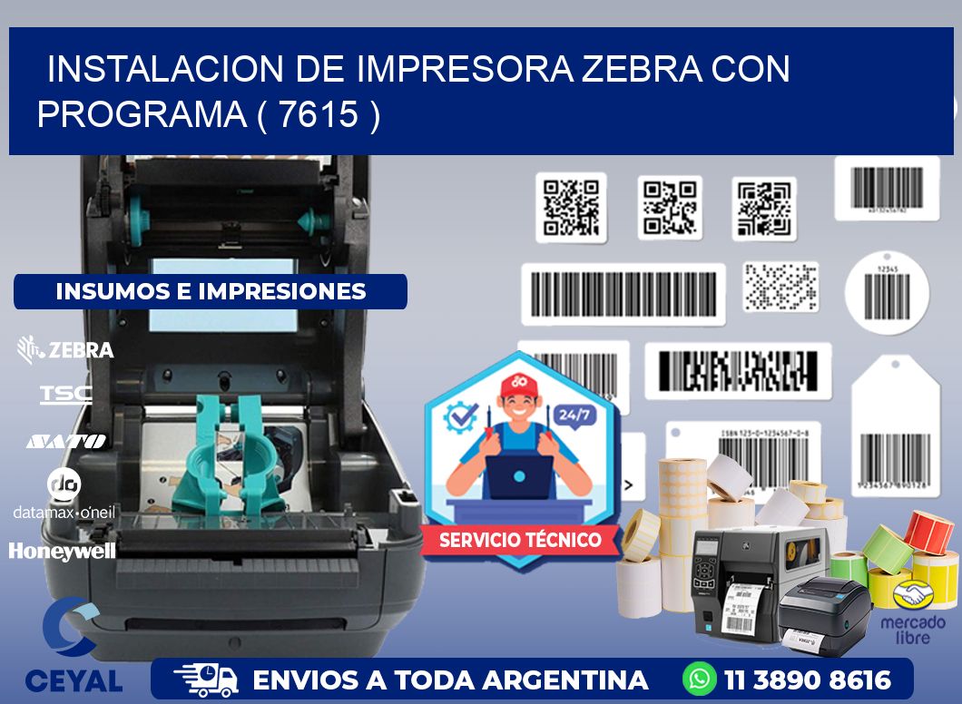 INSTALACION DE IMPRESORA ZEBRA CON PROGRAMA ( 7615 )