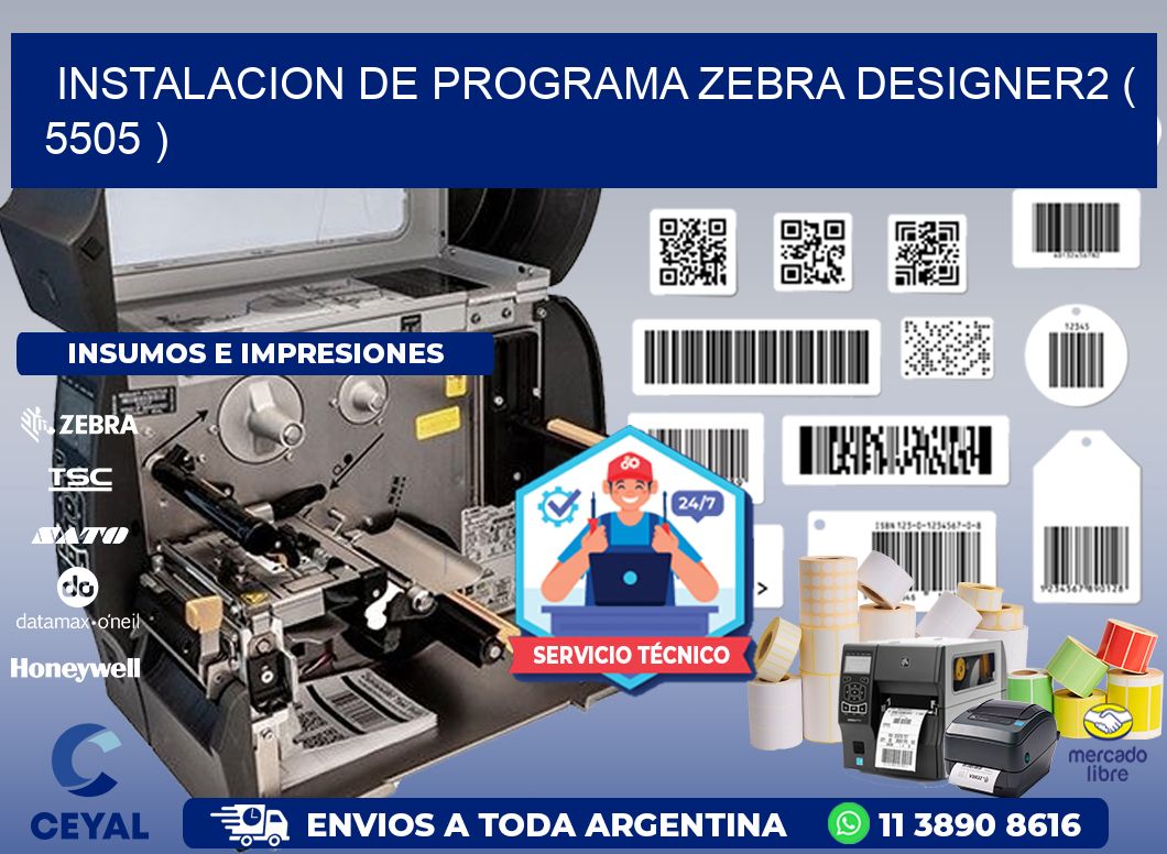 INSTALACION DE PROGRAMA ZEBRA DESIGNER2 ( 5505 )