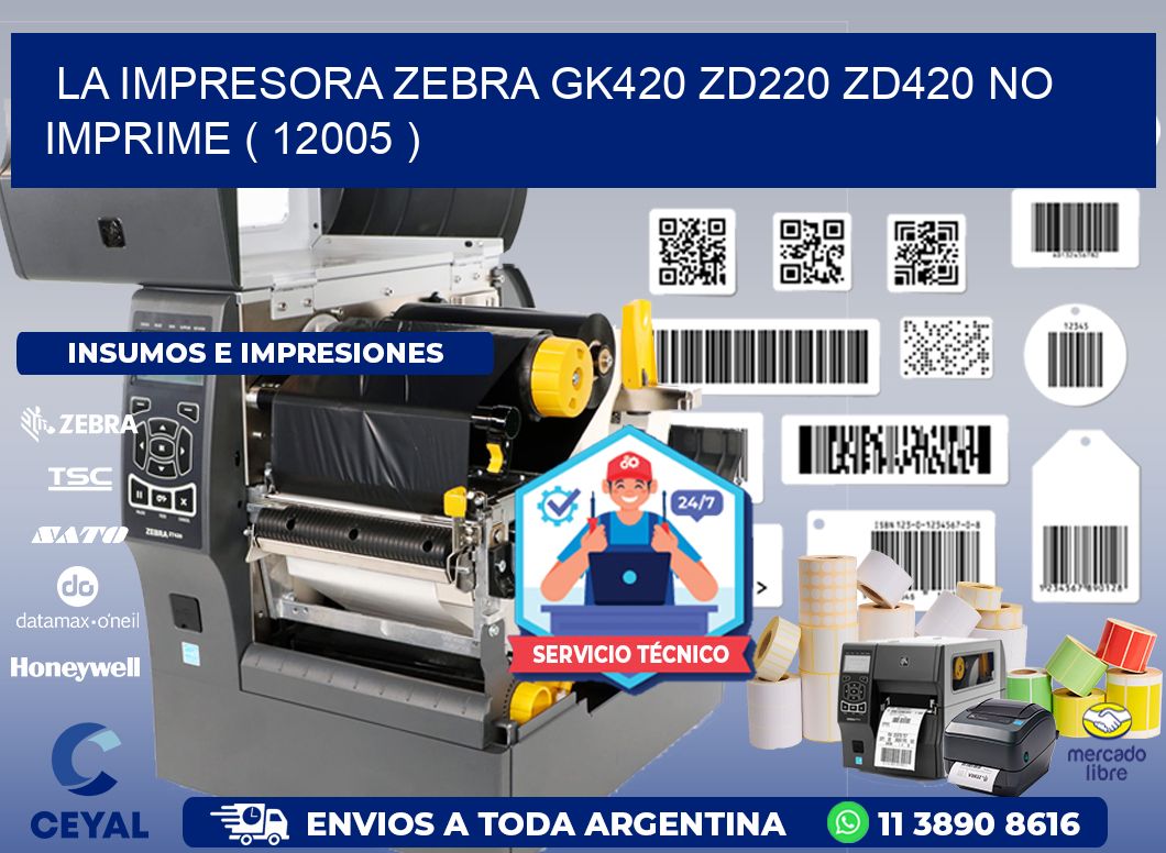 LA IMPRESORA ZEBRA GK420 ZD220 ZD420 NO IMPRIME ( 12005 )