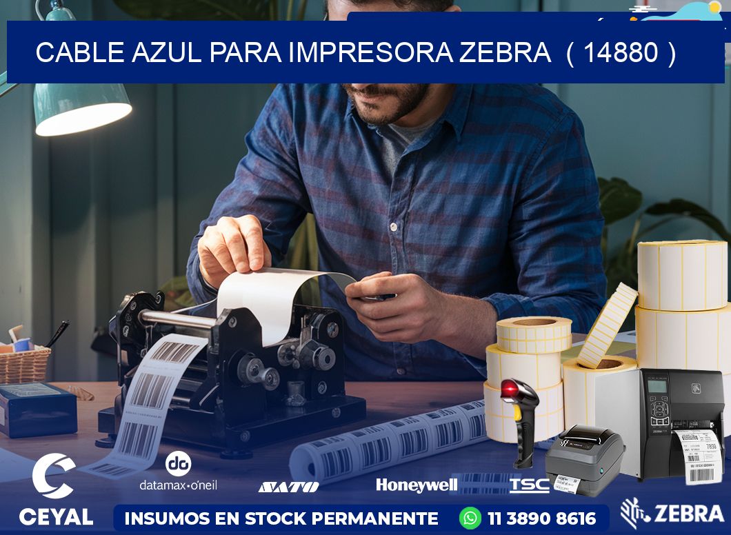 cable azul para impresora zebra  ( 14880 )