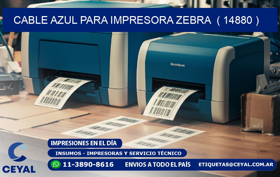 cable azul para impresora zebra  ( 14880 )