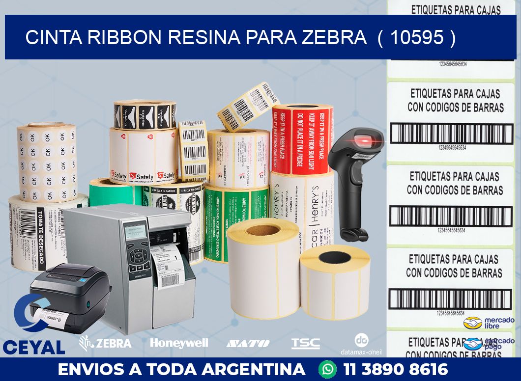 CINTA RIBBON RESINA PARA ZEBRA  ( 10595 )