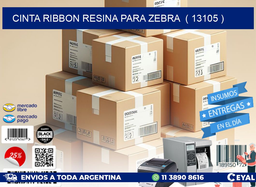 CINTA RIBBON RESINA PARA ZEBRA  ( 13105 )