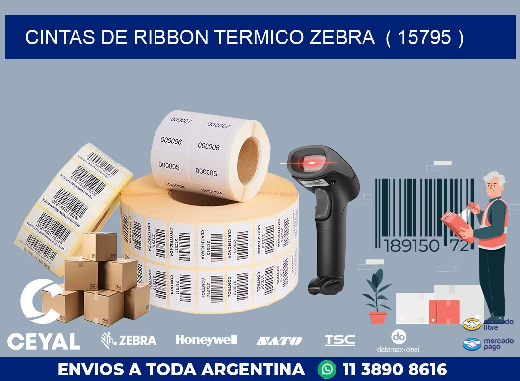 CINTAS DE RIBBON TERMICO ZEBRA  ( 15795 )