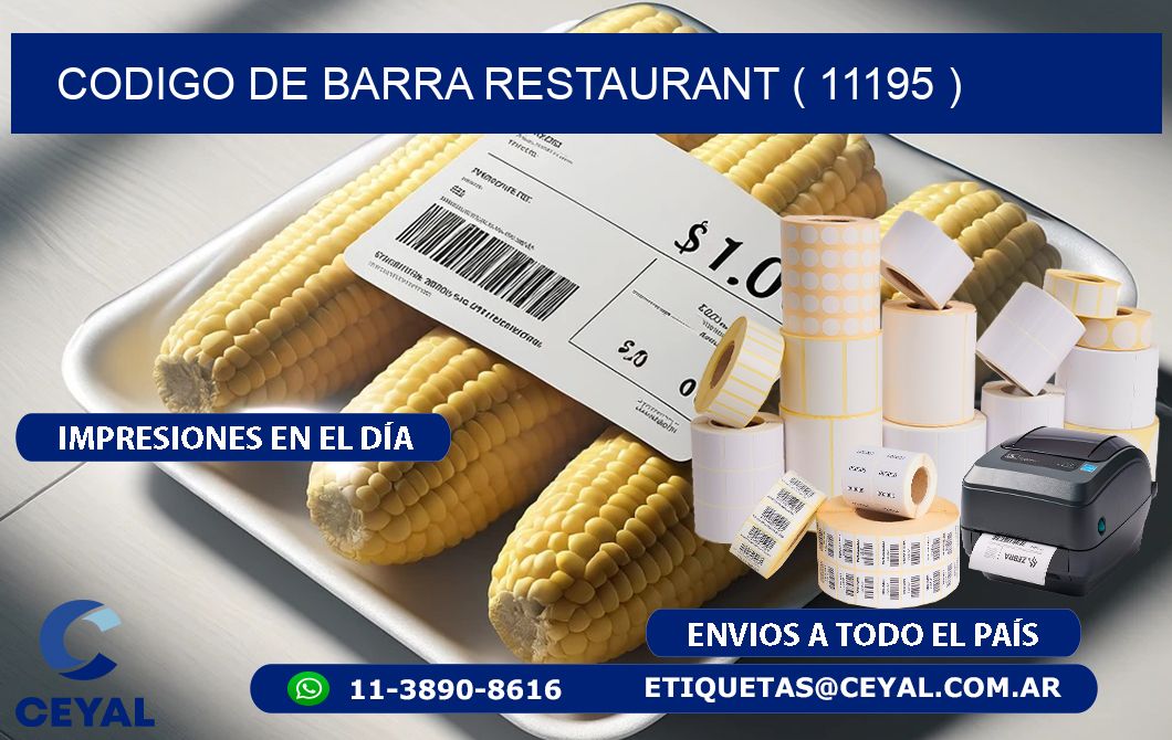 CODIGO DE BARRA RESTAURANT ( 11195 )