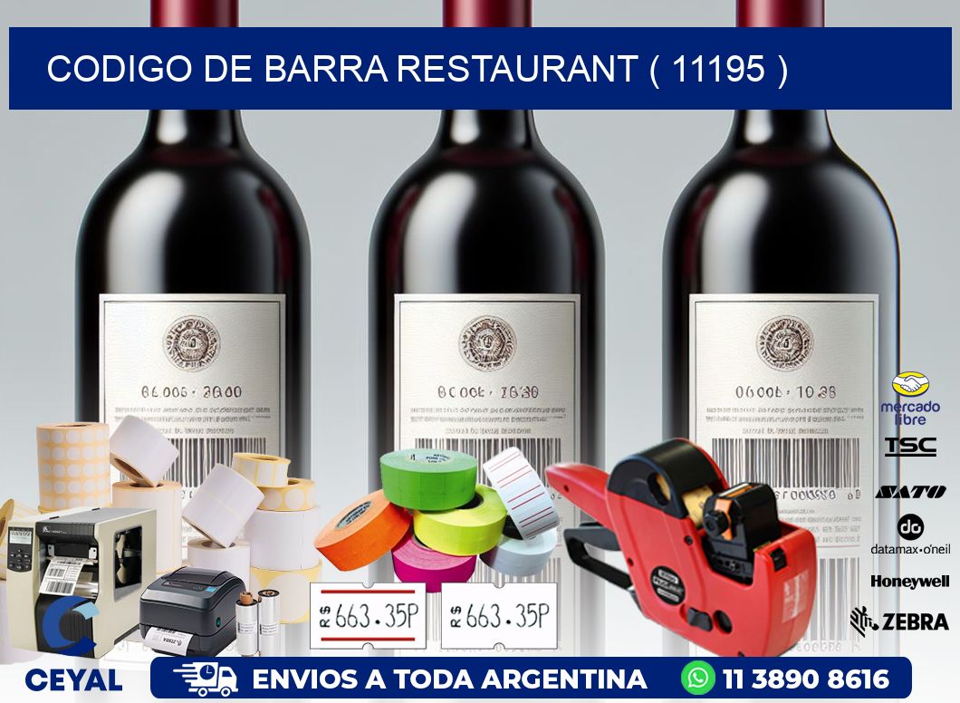 CODIGO DE BARRA RESTAURANT ( 11195 )