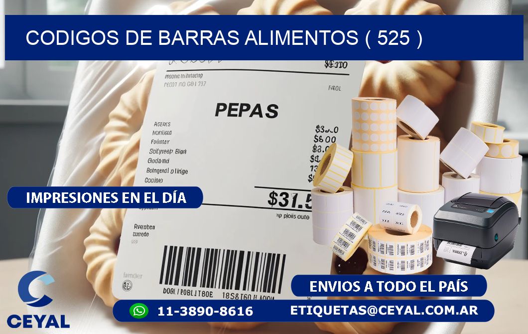 CODIGOS DE BARRAS ALIMENTOS ( 525 )