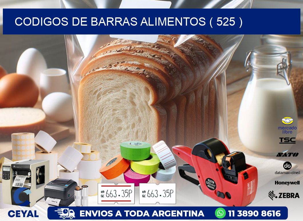 CODIGOS DE BARRAS ALIMENTOS ( 525 )