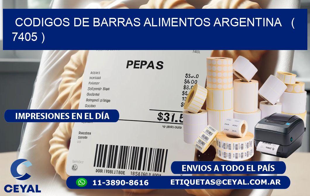 CODIGOS DE BARRAS ALIMENTOS ARGENTINA   ( 7405 )