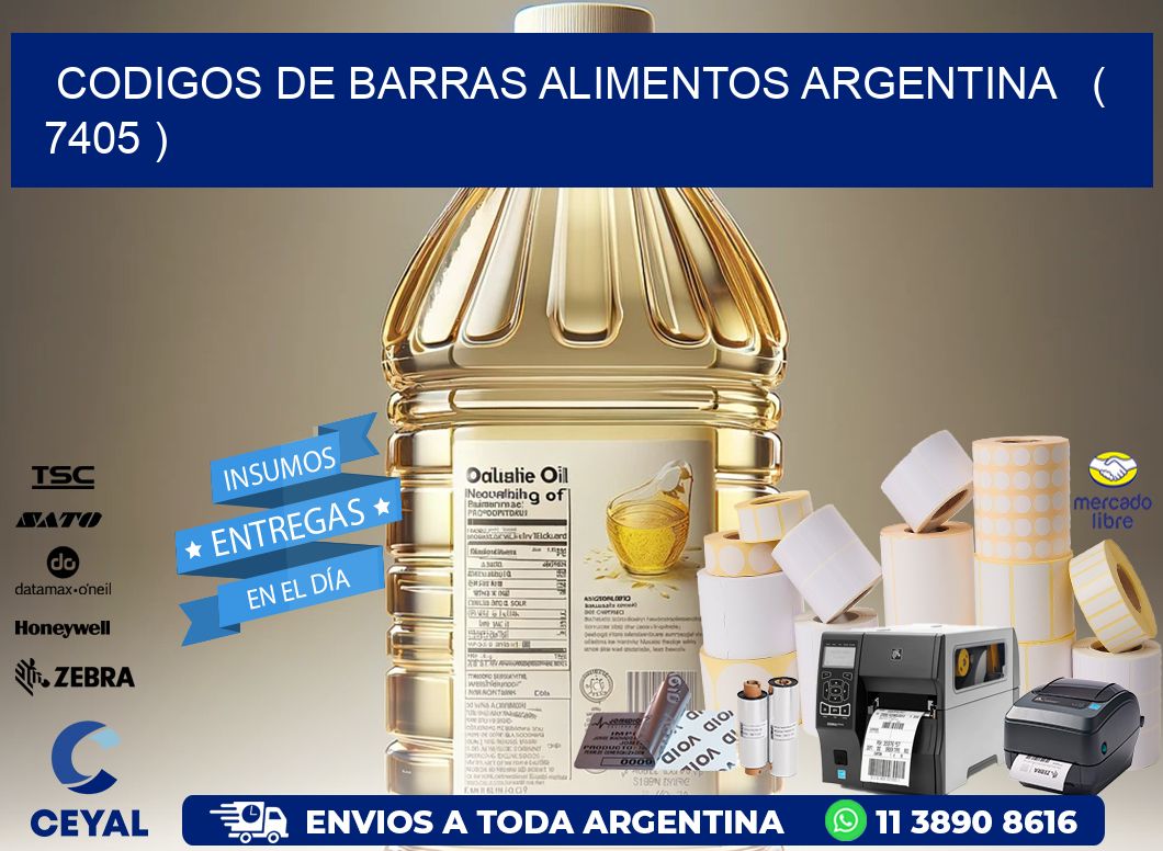 CODIGOS DE BARRAS ALIMENTOS ARGENTINA   ( 7405 )