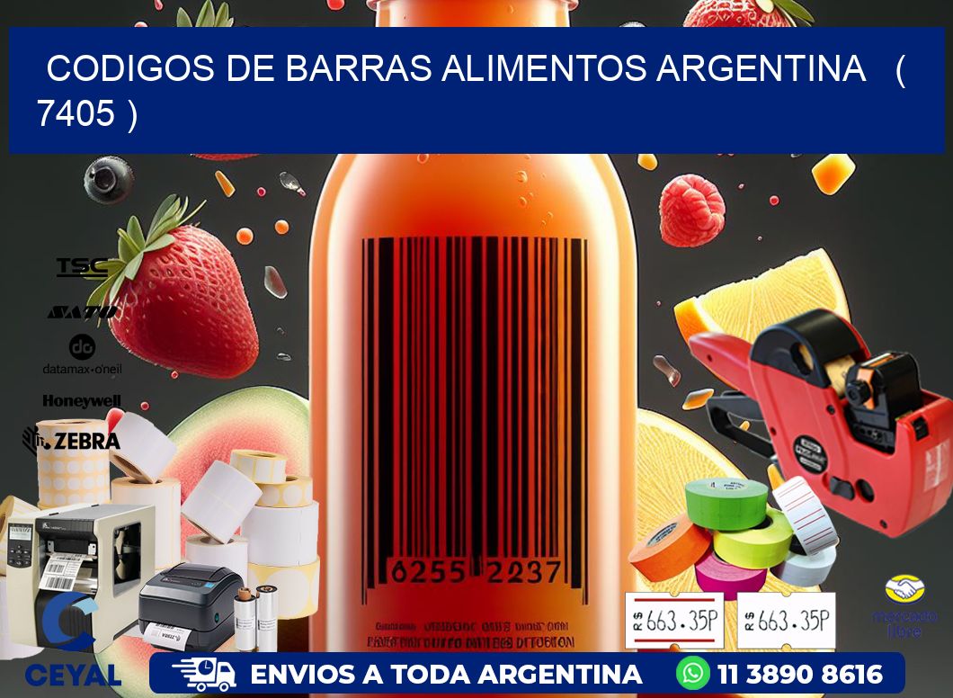 CODIGOS DE BARRAS ALIMENTOS ARGENTINA   ( 7405 )