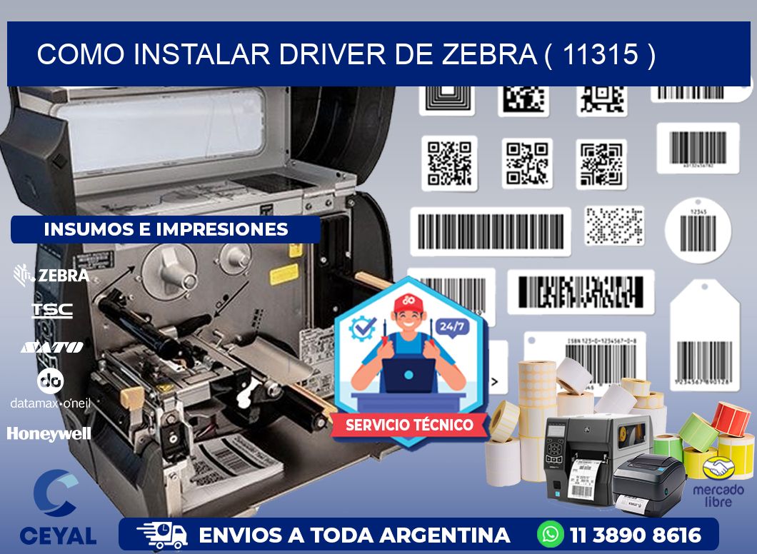 COMO INSTALAR DRIVER DE ZEBRA ( 11315 )