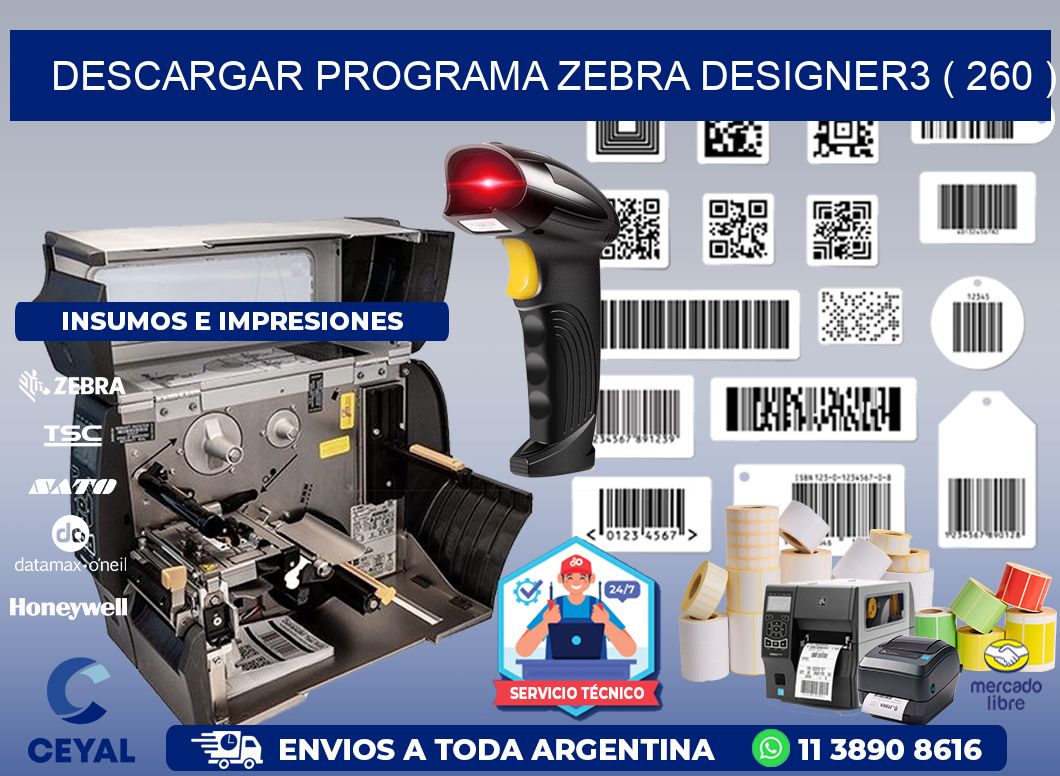 DESCARGAR PROGRAMA ZEBRA DESIGNER3 ( 260 )