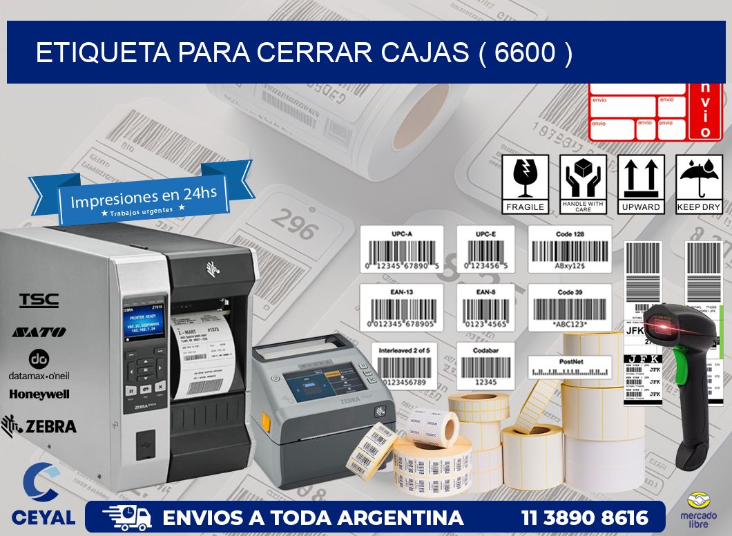 ETIQUETA PARA CERRAR CAJAS ( 6600 )