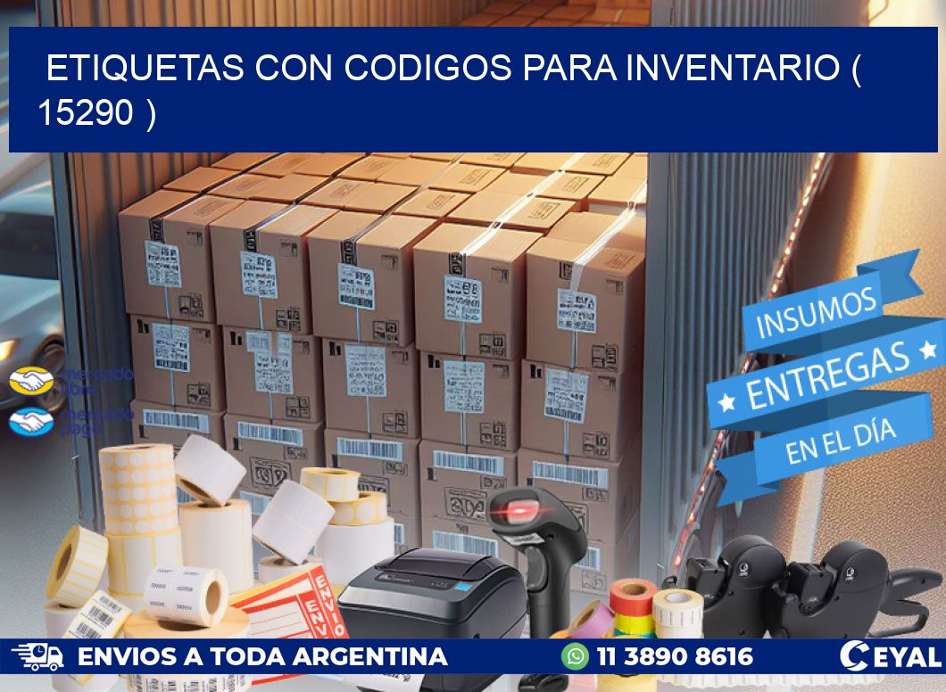 ETIQUETAS CON CODIGOS PARA INVENTARIO ( 15290 )