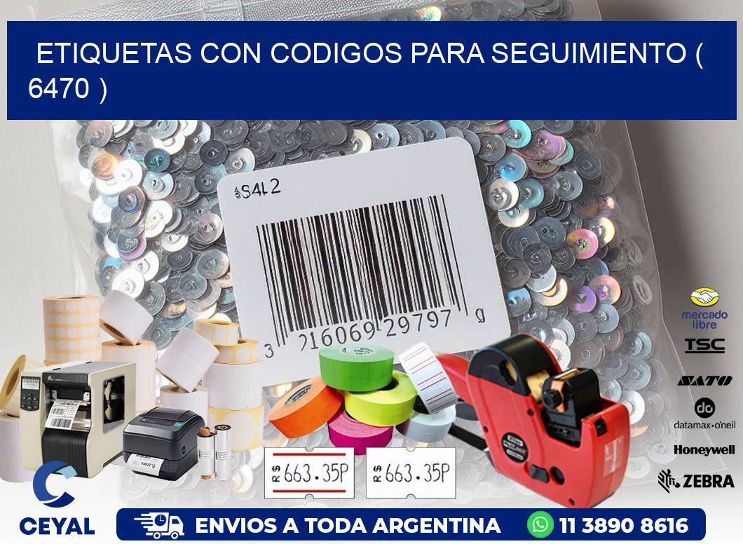 ETIQUETAS CON CODIGOS PARA SEGUIMIENTO ( 6470 )