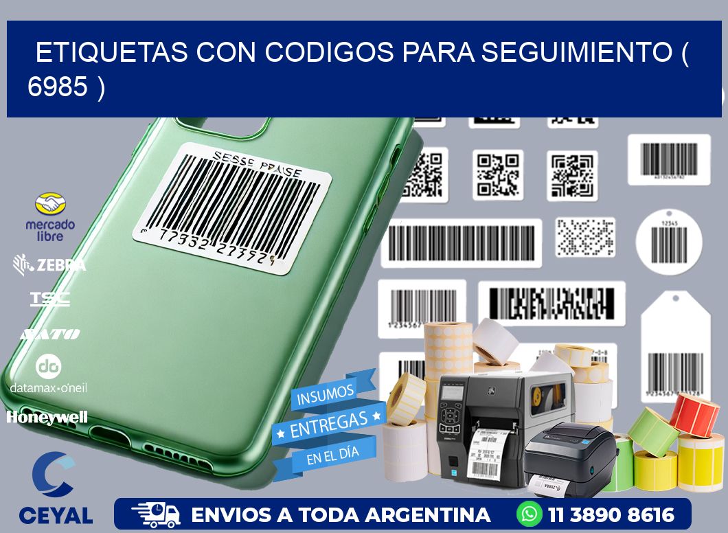 ETIQUETAS CON CODIGOS PARA SEGUIMIENTO ( 6985 )