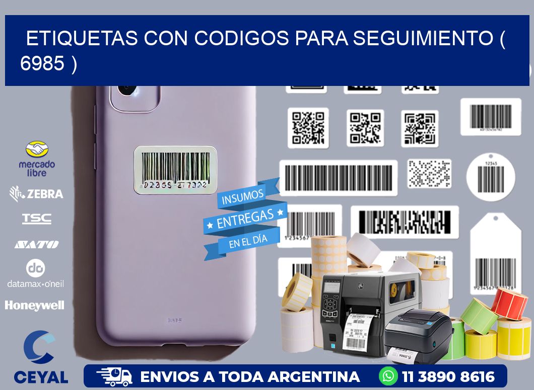 ETIQUETAS CON CODIGOS PARA SEGUIMIENTO ( 6985 )