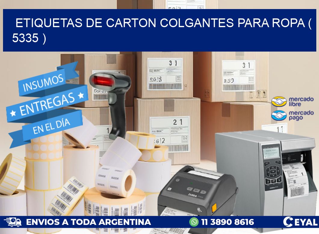 ETIQUETAS DE CARTON COLGANTES PARA ROPA ( 5335 )