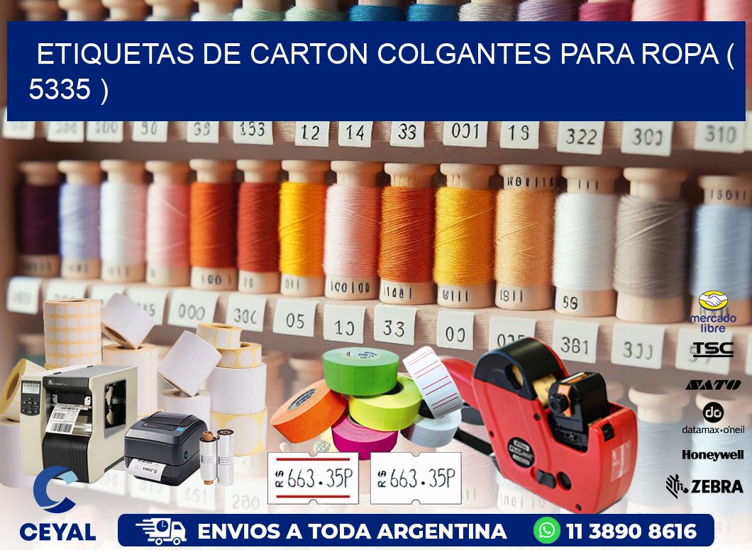 ETIQUETAS DE CARTON COLGANTES PARA ROPA ( 5335 )