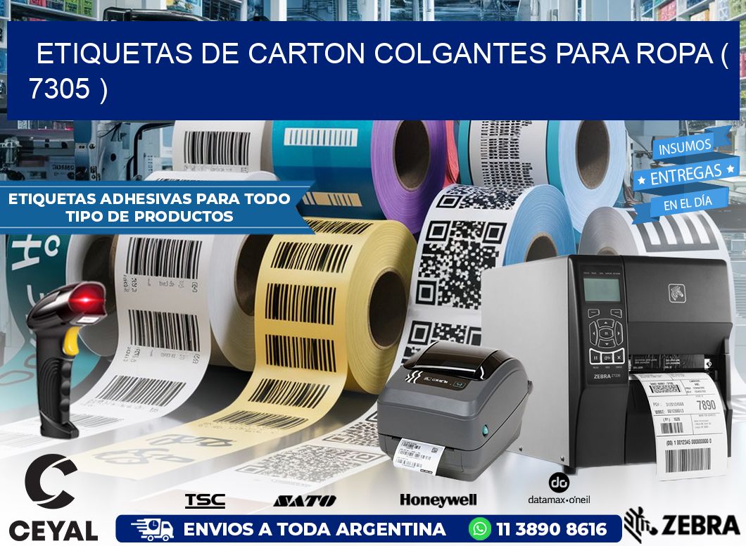 ETIQUETAS DE CARTON COLGANTES PARA ROPA ( 7305 )