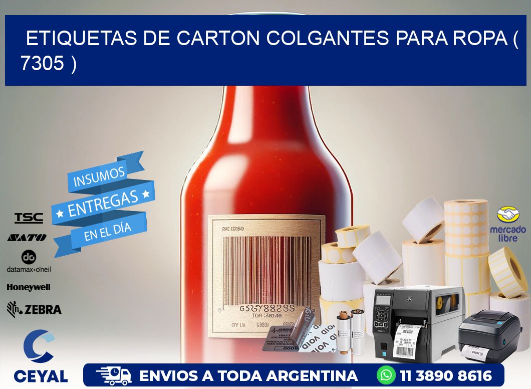 ETIQUETAS DE CARTON COLGANTES PARA ROPA ( 7305 )