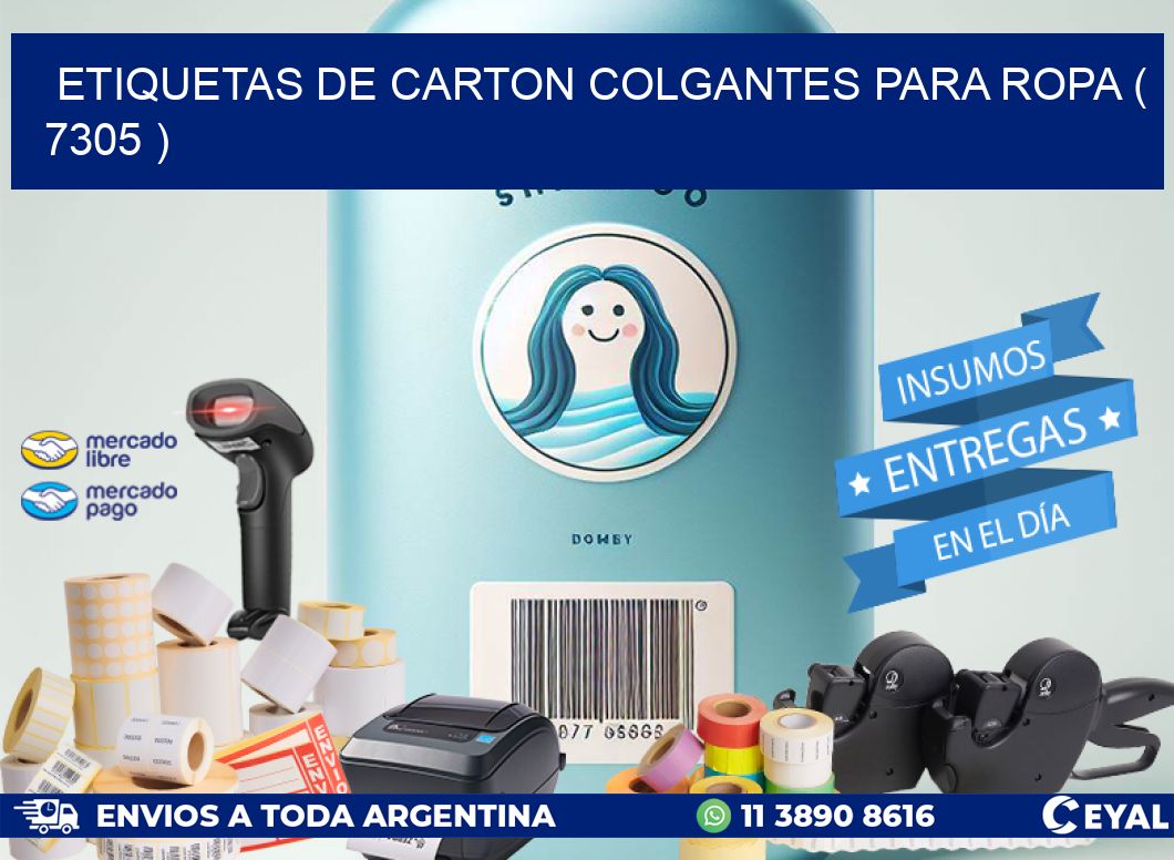 ETIQUETAS DE CARTON COLGANTES PARA ROPA ( 7305 )