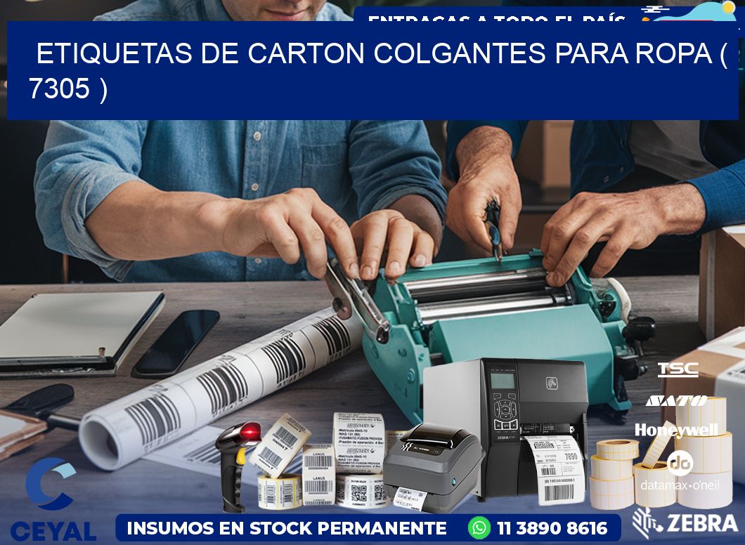 ETIQUETAS DE CARTON COLGANTES PARA ROPA ( 7305 )