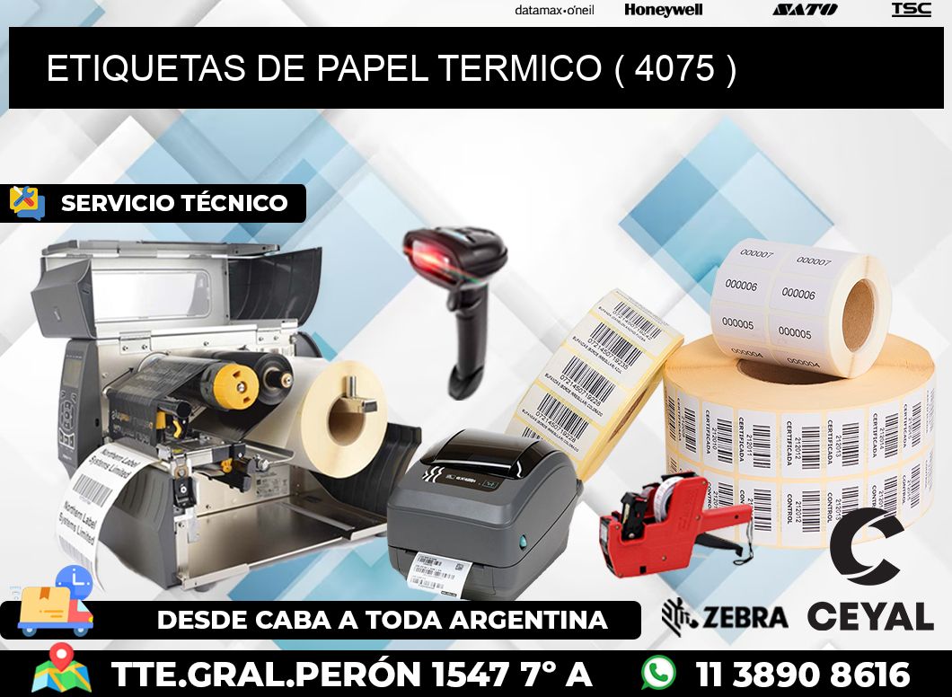 ETIQUETAS DE PAPEL TERMICO ( 4075 )