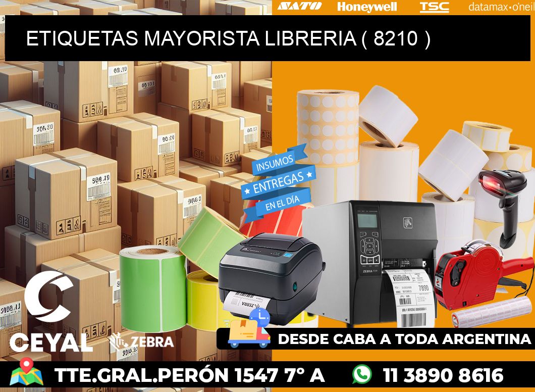 ETIQUETAS MAYORISTA LIBRERIA ( 8210 )