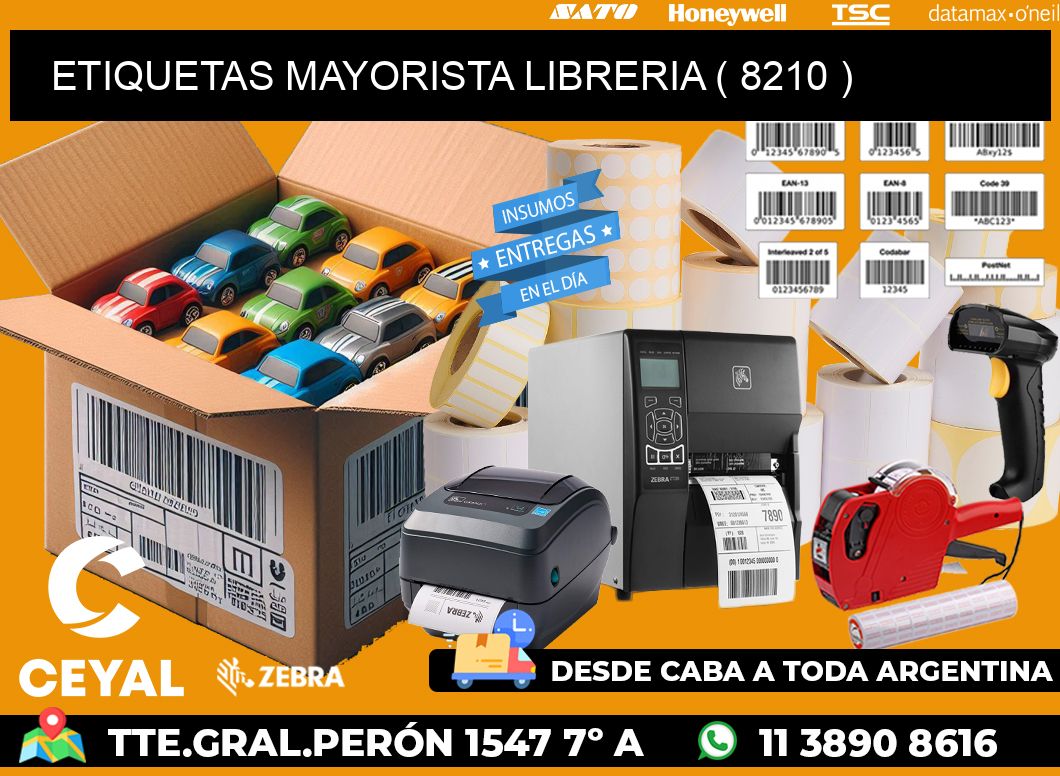 ETIQUETAS MAYORISTA LIBRERIA ( 8210 )