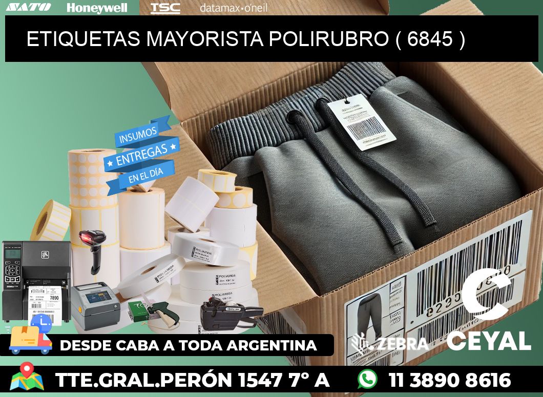 ETIQUETAS MAYORISTA POLIRUBRO ( 6845 )