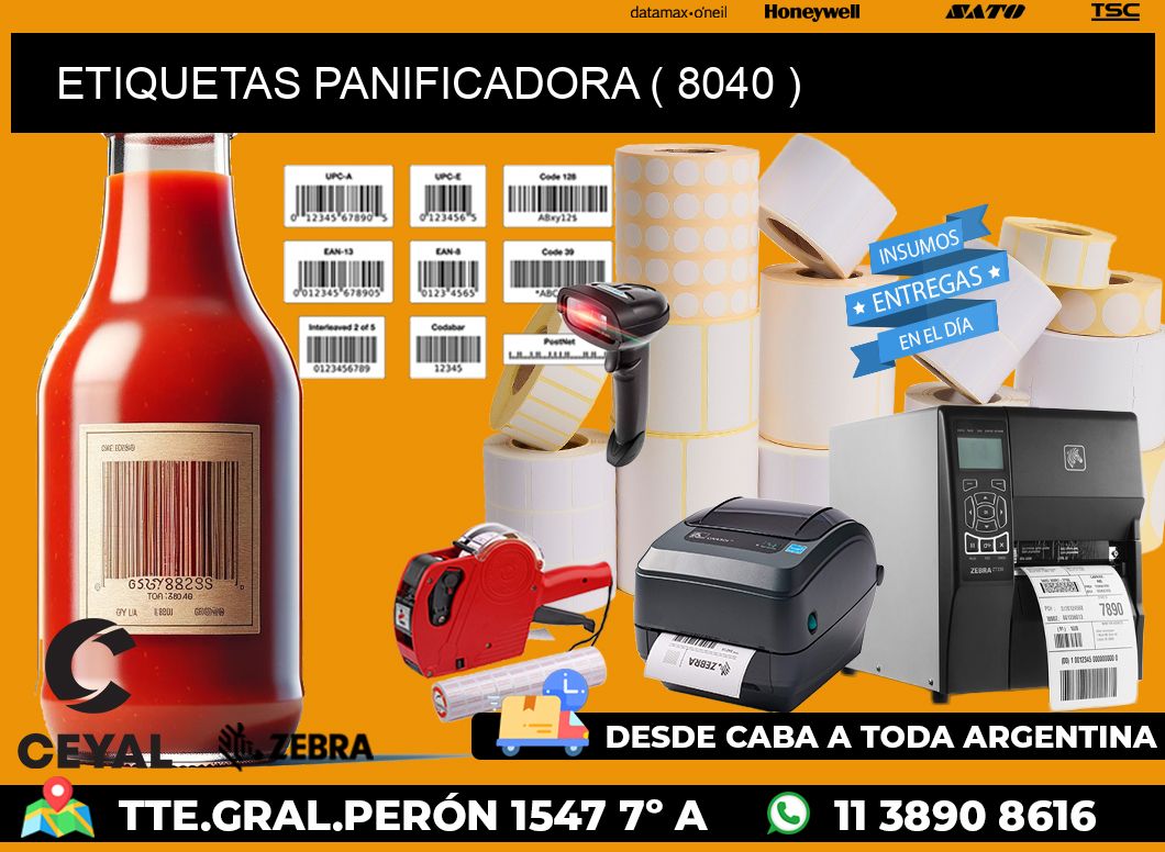 ETIQUETAS PANIFICADORA ( 8040 )