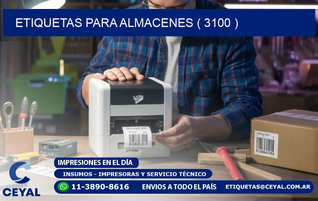 ETIQUETAS PARA ALMACENES ( 3100 )