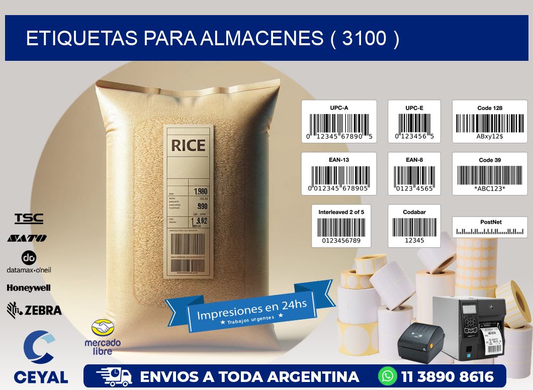 ETIQUETAS PARA ALMACENES ( 3100 )