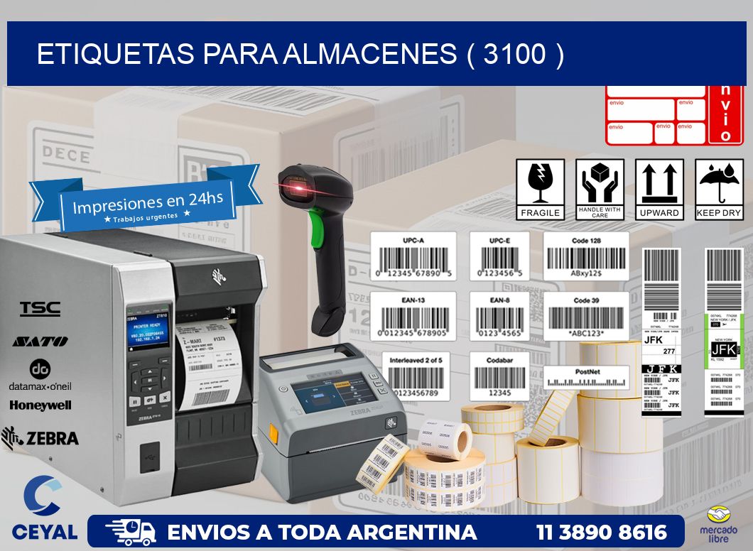 ETIQUETAS PARA ALMACENES ( 3100 )