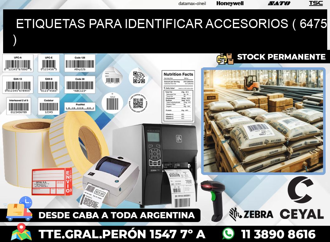 ETIQUETAS PARA IDENTIFICAR ACCESORIOS ( 6475 )