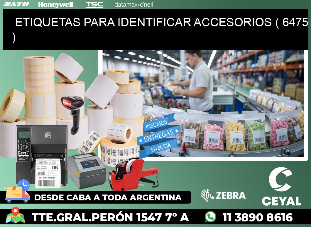 ETIQUETAS PARA IDENTIFICAR ACCESORIOS ( 6475 )