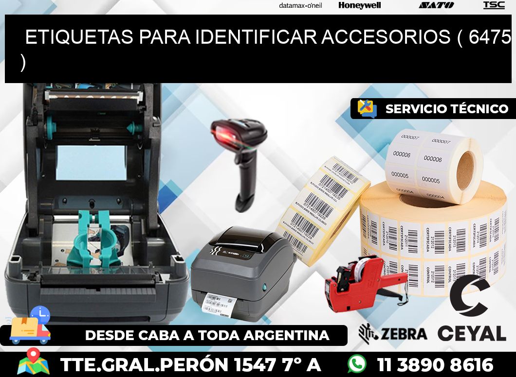 ETIQUETAS PARA IDENTIFICAR ACCESORIOS ( 6475 )