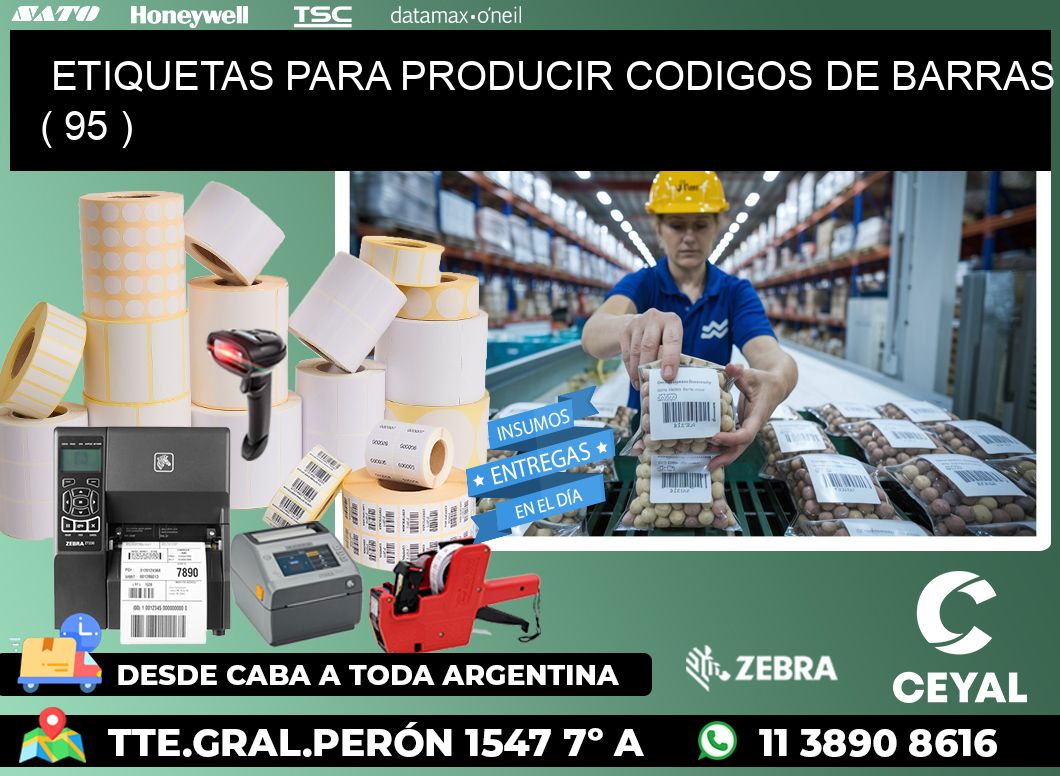 ETIQUETAS PARA PRODUCIR CODIGOS DE BARRAS ( 95 )