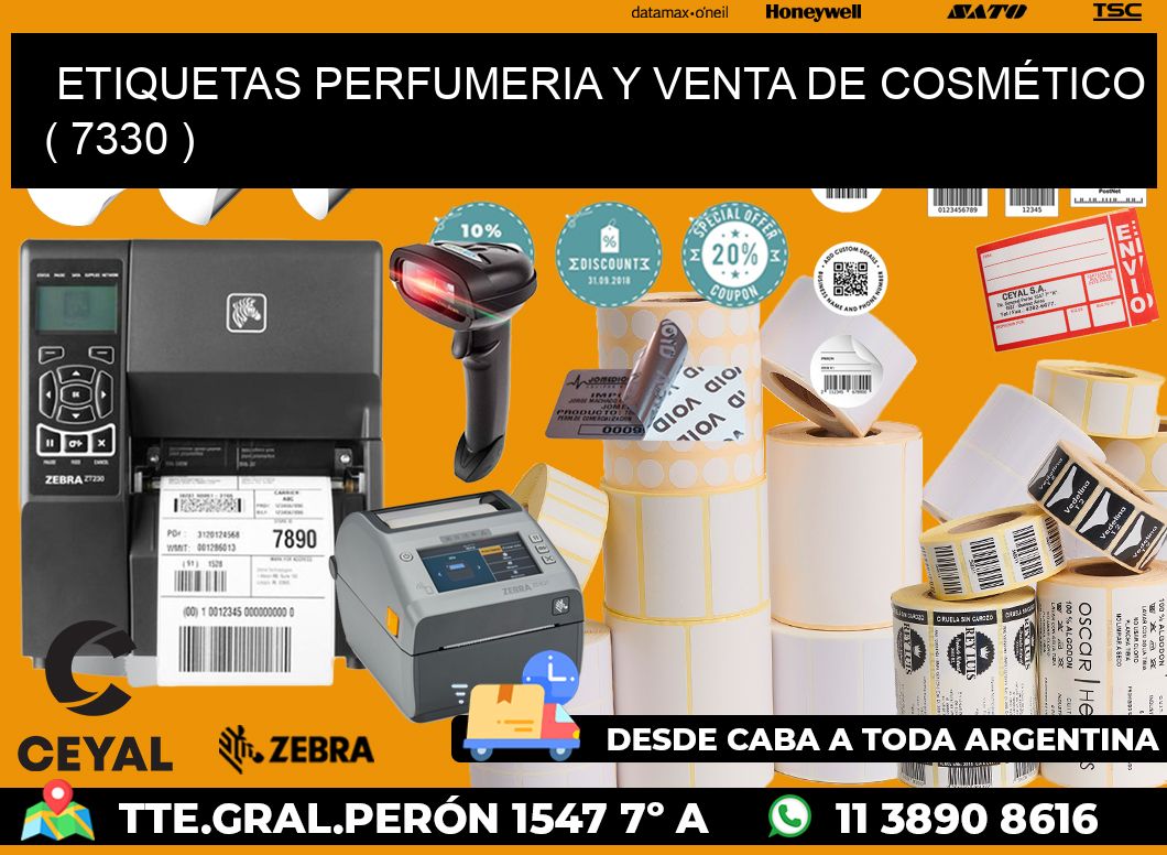 ETIQUETAS PERFUMERIA Y VENTA DE COSMÉTICO ( 7330 )