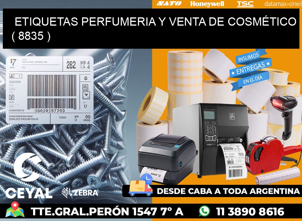 ETIQUETAS PERFUMERIA Y VENTA DE COSMÉTICO ( 8835 )