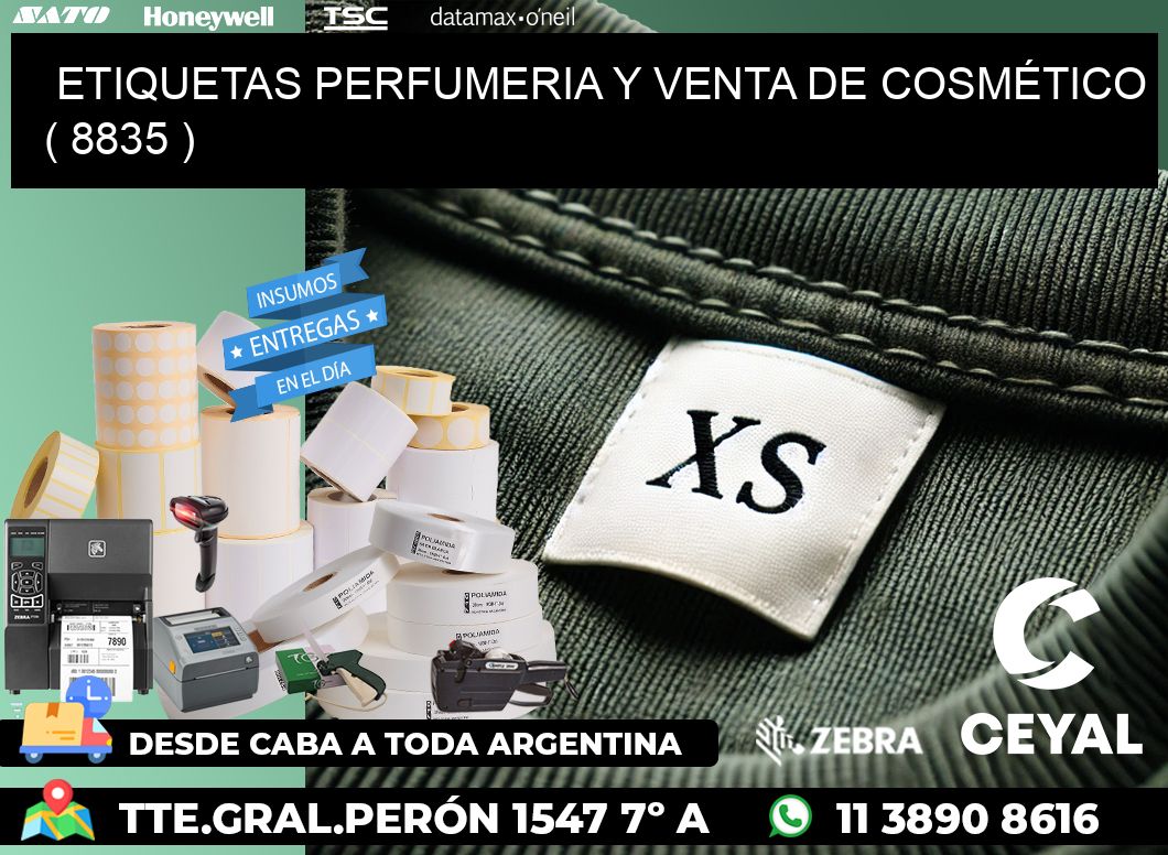 ETIQUETAS PERFUMERIA Y VENTA DE COSMÉTICO ( 8835 )