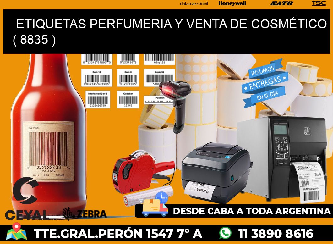 ETIQUETAS PERFUMERIA Y VENTA DE COSMÉTICO ( 8835 )