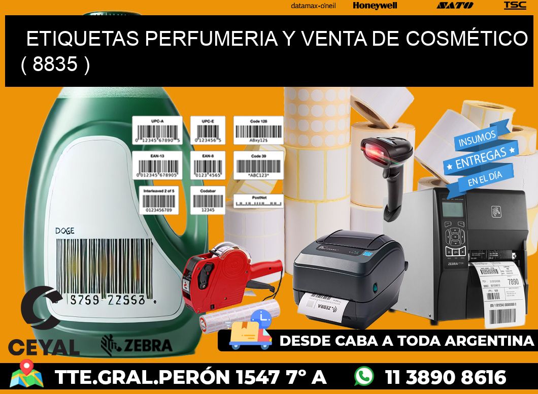 ETIQUETAS PERFUMERIA Y VENTA DE COSMÉTICO ( 8835 )