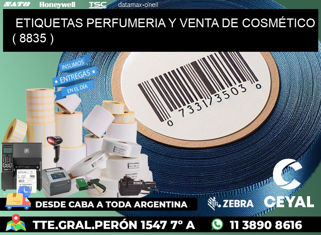 ETIQUETAS PERFUMERIA Y VENTA DE COSMÉTICO ( 8835 )