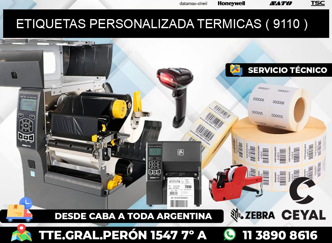 ETIQUETAS PERSONALIZADA TERMICAS ( 9110 )